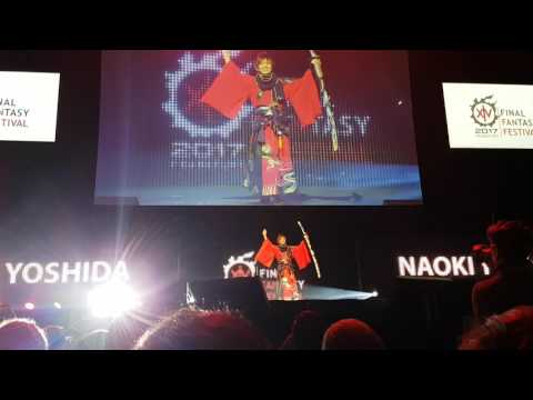 Final Fantasy Fanfest EU - Yoshida enters (Samurai outfit) live reaction