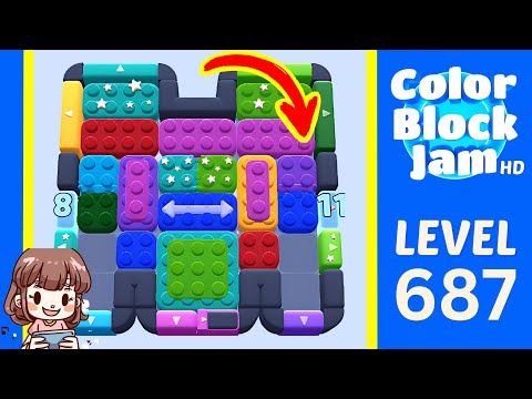 Color Block Jam Level 687 Solution Walkthrough