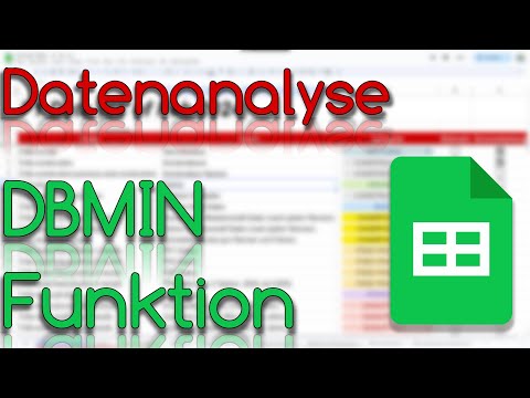 DBMIN Funktion - Datenanalyse - Google Sheets Tutorial