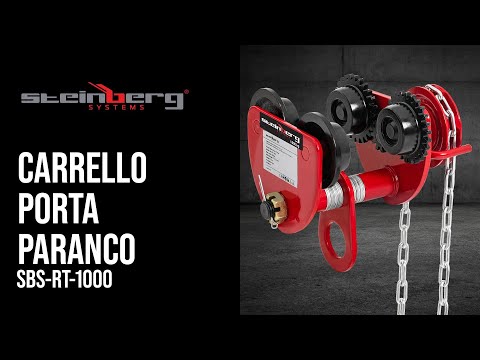 Video - Carrello porta paranco - 1.000 kg - Intervallo flangia 77 - 133 mm - Con catena