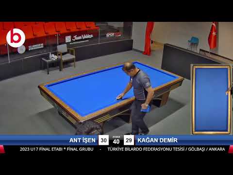 ANT İŞEN & KAĞAN DEMİR Bilardo Maçı - 2023 U17 FİNAL ETABI-FİNAL GRUBU