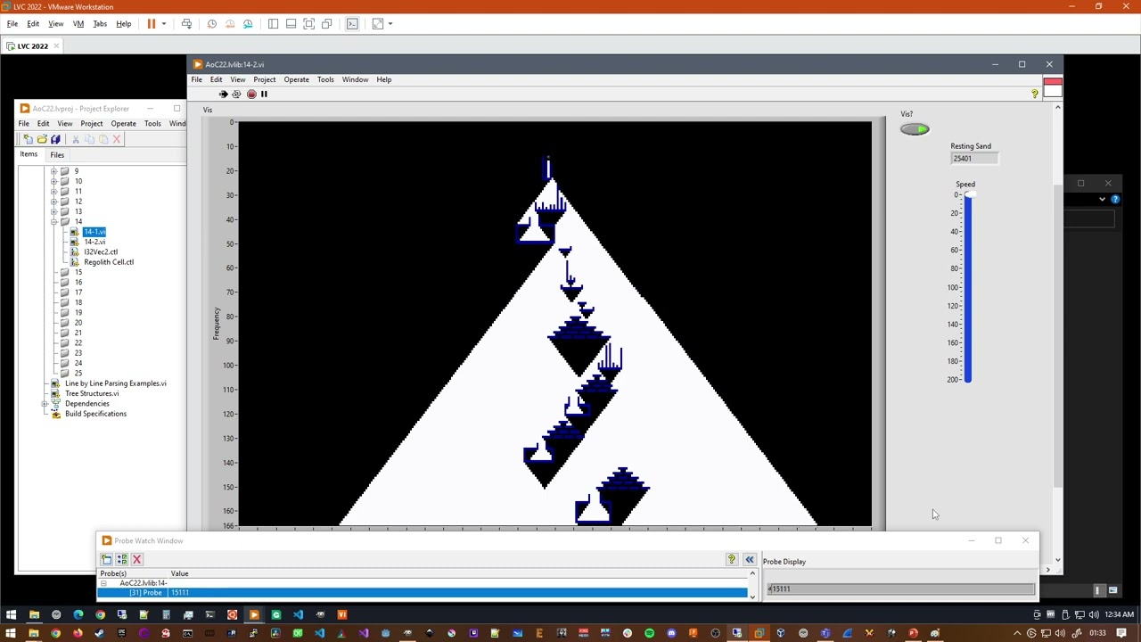 Advent of Code 2022 Day 14 Visualization