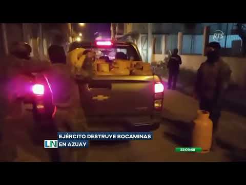 Fuerzas Armadas decomisan 240 cilindros de gas y destruyen bocaminas en operativos