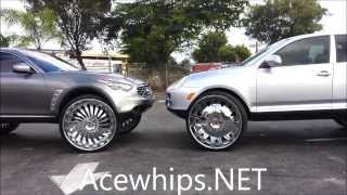 Acewhips.NET- Porsche Cayenne on 32" Forgiatos --VS-- Infiniti FX35 on 32" Forgiatos