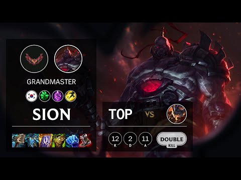 Sion Top vs Rumble - KR Grandmaster Patch 12.1
