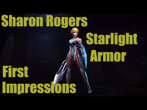 Sharon Rogers Starlight Armor Uniform first impression (Marvel Future Fight)