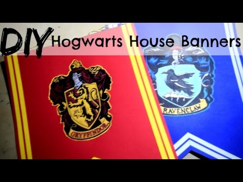 DIY Hogwarts House Crest Banners Tutorial