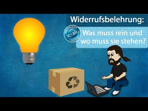 Widerrufsbelehrung: Was muss rein und wo muss sie stehen?
