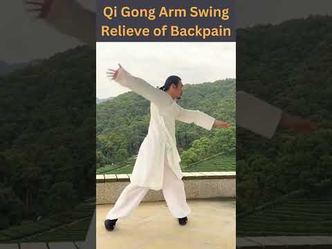 Qi Gong Arm Swing Relieve of Backpain ✨😊🤗 #shorts #shaolin #fitness