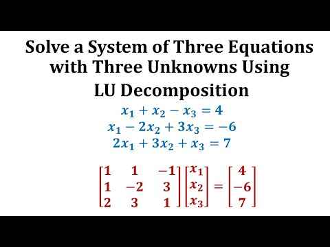 Solve a System of Linear Equations Using LU Decomposition