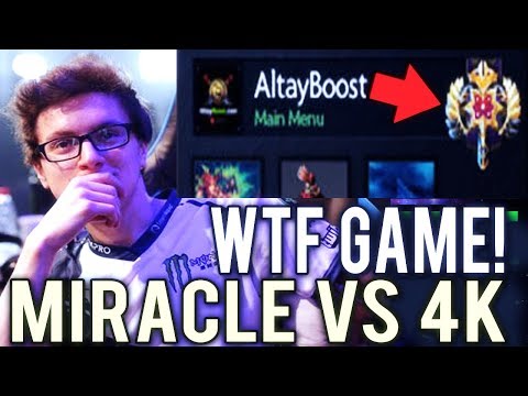 ANGRY MIRACLE- VS 4K PLAYER ! - Dota 2