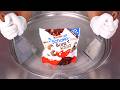 ASMR Crispy Kinder Schoko Bons Ice Cream Rolls Crisp Scratching Tapping And Mouth Sounds