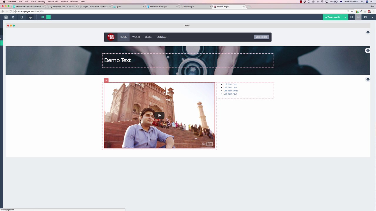 SamR Ascend Pages Walkthrough + Demo
