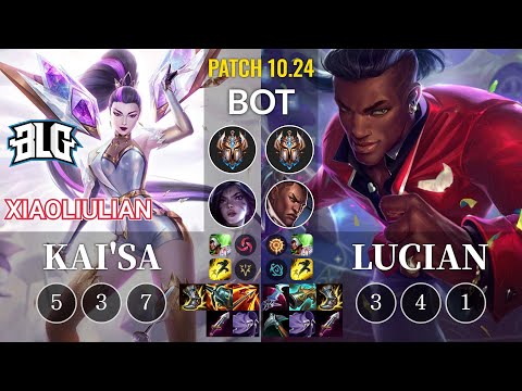 BLG xiaoliulian Kai'Sa vs Lucian Bot - KR Patch 10.24