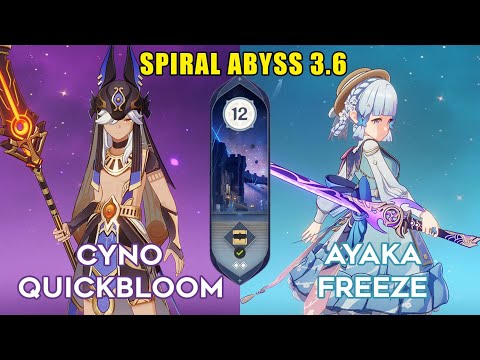 C0 Cyno Quickbloom & C0 Ayaka Freeze | 3.6 Spiral Abyss - Floor 12 - 9 Star | Genshin Impact