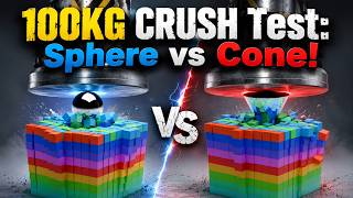 100KG CRUSH Test: Sphere vs Cone! Pure Satisfying Rigid Body Physics Simulation