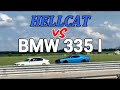 Hellcat vs Precision 6466 Turbo 2007 Beamer BMW 335 I Roll Race Ice Cream Cruise 2020
