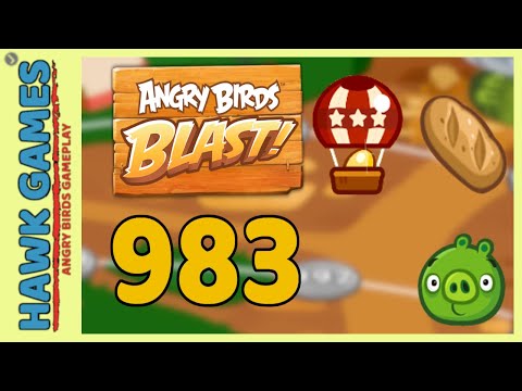 Angry Birds Blast Level 983 - 3 Stars Walkthrough, No Boosters