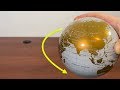 MOVA Light Powered Self Rotating Globe White And Gold
