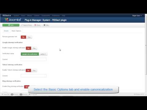 Ep.15 - Enable canonicalization for your Joomla! website with RSSeo!
