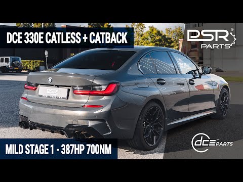 BMW G20 330e DCE Parts Catless Downpipe & Catback Exhaust + Stage 1 Tune | 387HP 700NM Remap 🔥