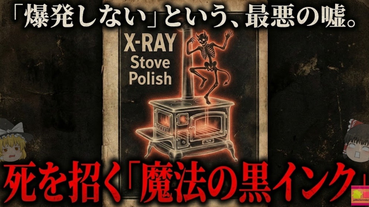 【1900s】『主婦が火だるまになる磨き墨』20世紀初頭に存在した『X-Ray Stove Polish』狂気のヒット商品の正体を解説