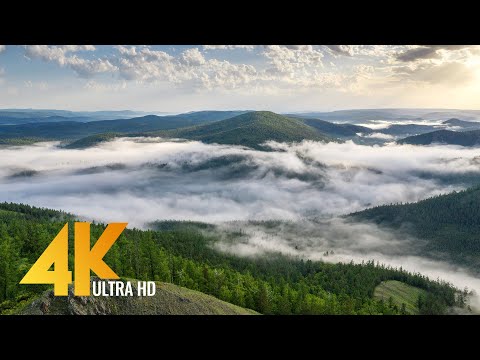 Ural Mountains from a Bird Eye View - 4K Ambient Drone Film - 6 HOURS