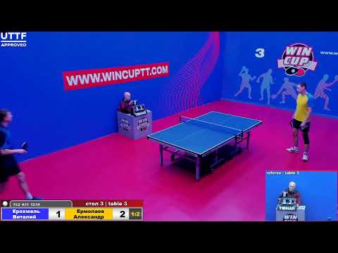 Крохмаль Виталий 1-3 Ермолаев Александр Турнир Восток 3 WIN CUP 10.12.20  Зал 3