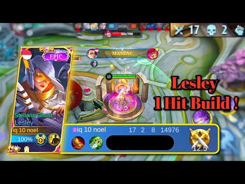 Maniac😱😱!!! One Shot One Kill Lesley😱😱!!! Late Game Damage  အကိတ်ကြီးနော်😱😱😱!!!