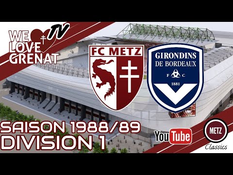 METZ VS BORDEAUX SAISON 1988/89