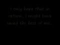 Best of Me by Michael Buble (Lyrics on screen)