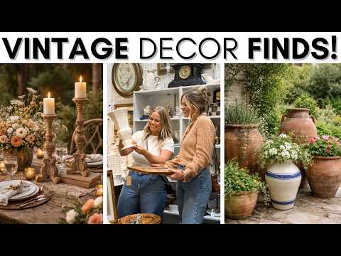 VINTAGE AND ANTIQUE SHOP WITH ME || HOME DECORATING IDEAS AND TIPS || CREATING A COZY CURATED HOME