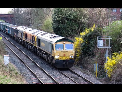 Freightliner Class 66 No's 66951 & 66413 & 66618 on 6E53 Crewe B.H - Hunslet Yard on 30.03.21 - HD