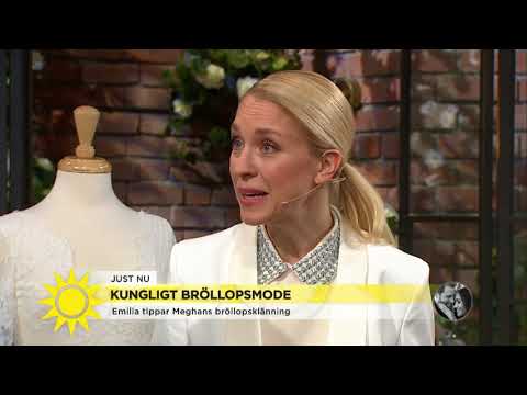Emilia om Meghans bröllopsklänning. ”Kommer att kunna ta ut svängarna” - Nyhetsmorgon (TV4)