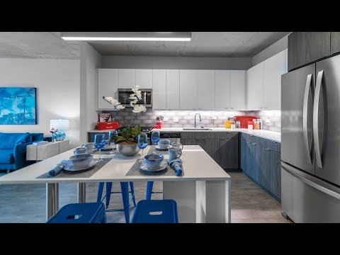 A Wrigleyville one-bedroom model at the new Addison & Clark apartments