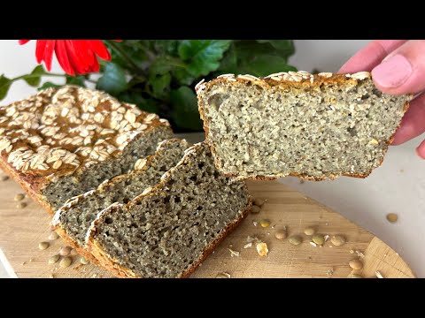 Gluten-Free Green Lentil and Oat Bread