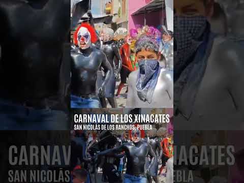 Carnaval de los Xinacates en el municipio de San Nicolás de los Ranchos, en #Puebla