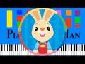 BabyFirstTV Harry The Bunny Theme Song Slow EASY Medium 4K Piano Tutorial