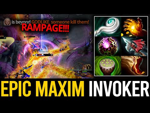 NEW INVOKER GAMEPLAY by Master Tier Invoker Maxim - PERFECT COMBO RAMPAGE | Dota 2 Invoker