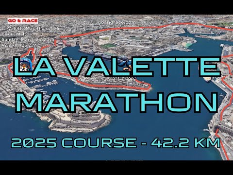 La Valette Marathon 2025: fly over the marathon course! Video of the race path.