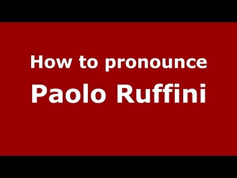 How to pronounce Paolo Ruffini (Italian/Italy) - PronounceNames.com