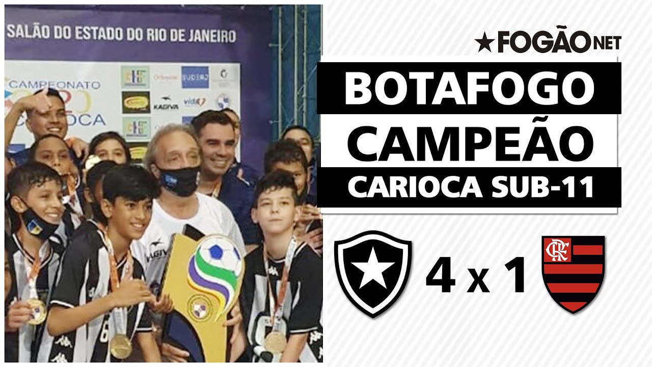 VÍDEO – Botafogo 4 x 1 Flamengo: veja os gols e a festa do título carioca sub-11 da garotada alvinegra
