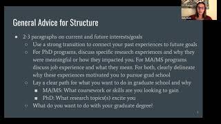 Personal Statement Writing Workshop for MA/MS/PhD Applications