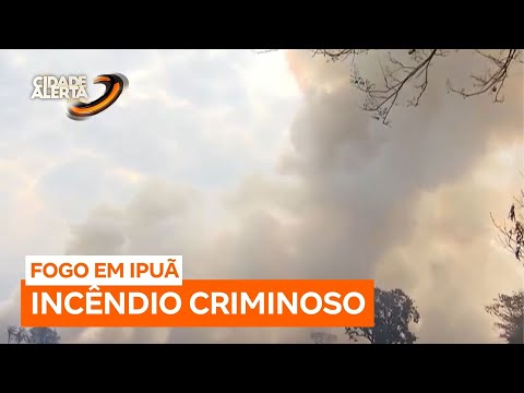 Incêndio em Ipuã já dura dois dias e provoca bloqueios e suspensão de aulas