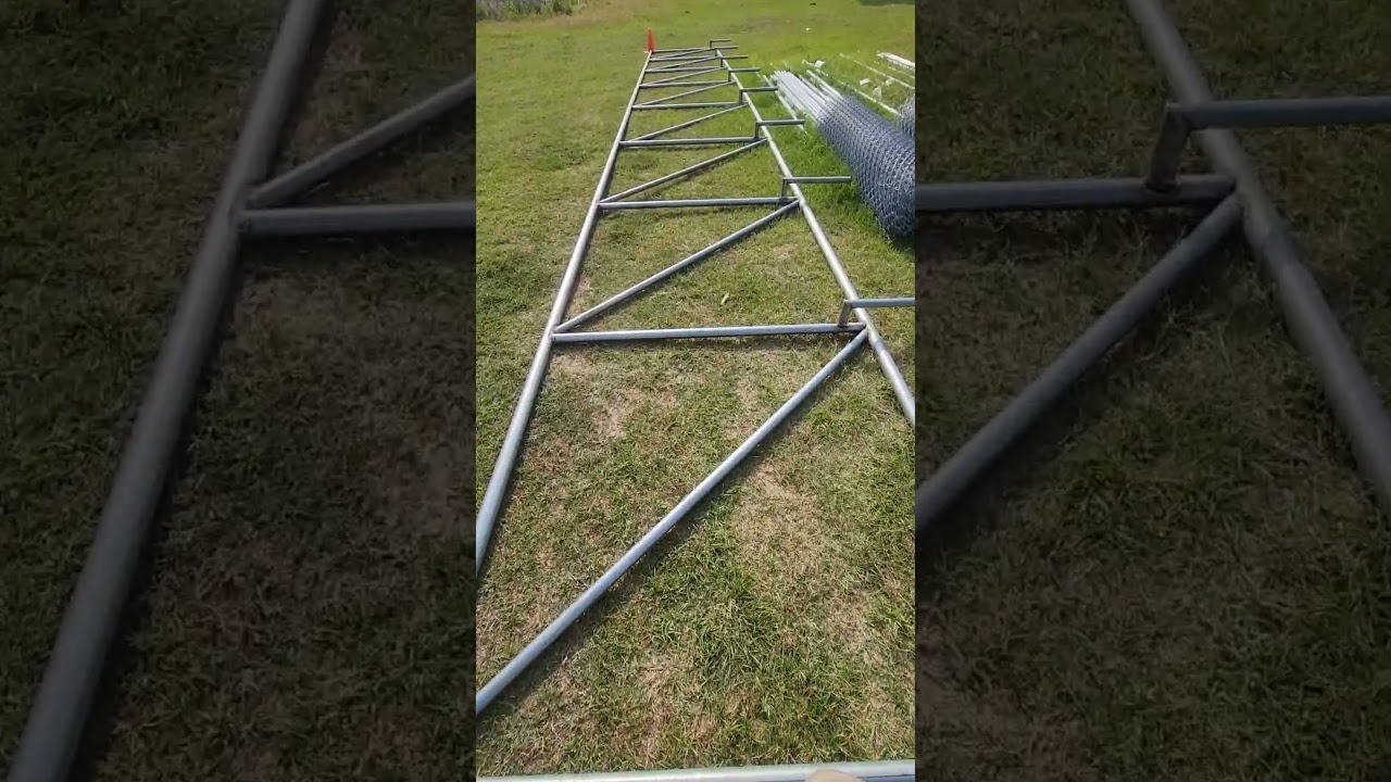 Building twin 48 ft long Cantilever gates