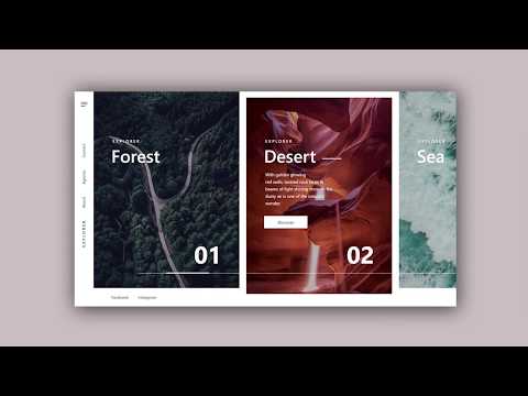 Web Design Speed Art #21 - Explorer website [Adobe XD]