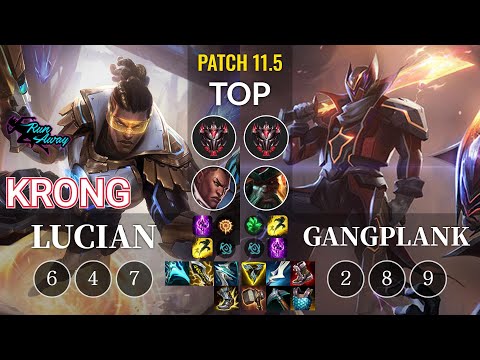 RNW KronG Lucian vs Gangplank Top - KR Patch 11.5