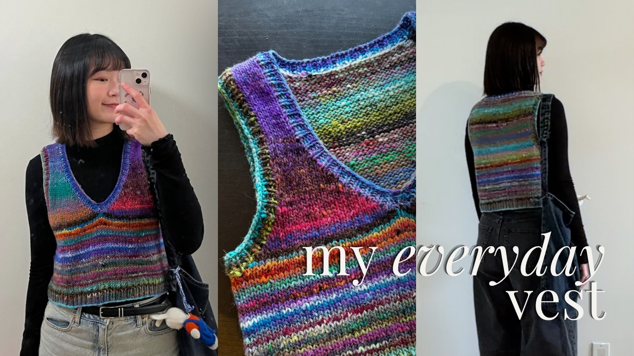 one vest, 6 outfits | my everyday vest (free knitting pattern)