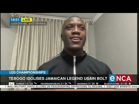 U20 Championships Tebogo idolises Jamaican legend Usain Bolt