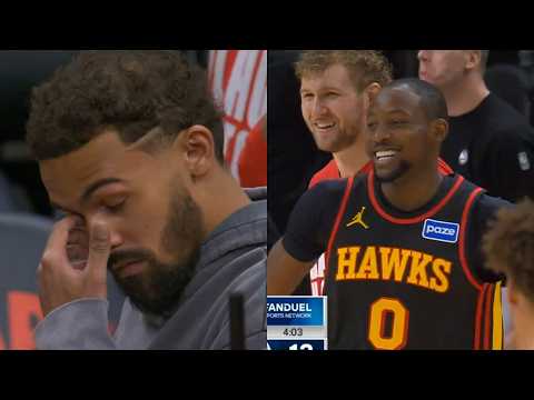 Trae Young emotional after tribute video and Jonathan Kuminga makes Hawks debut